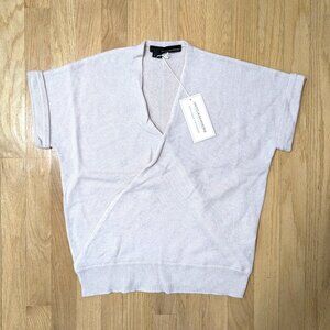 360 CASHMERE Audrina V-Neck Cashmere Sweater in Bisque Size S (NEW WITH TAGS)